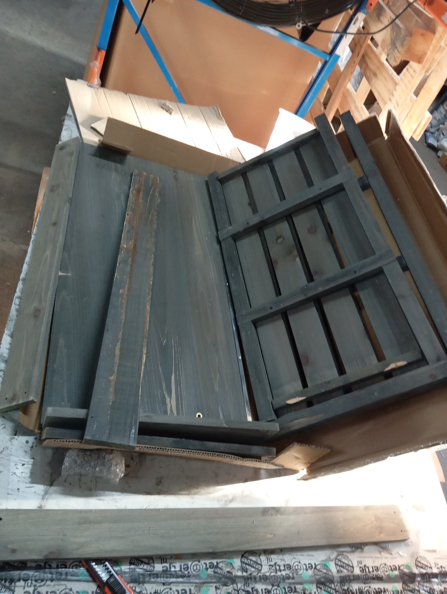 vidaXL Plantentafel met schappen 78x38x82,5 cm vurenhout grijs