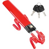 Tevlaphee Steering Wheel Lock Twin Bar, Steering Lock, Car Anti-Theft Device, High Visibility, Heavy Duty, Universal Fit, Adjustable Length,3 Keys(Yellow)