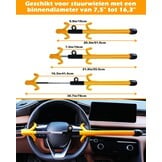 Universeel Stuurwielslot Geel - 57% Korting