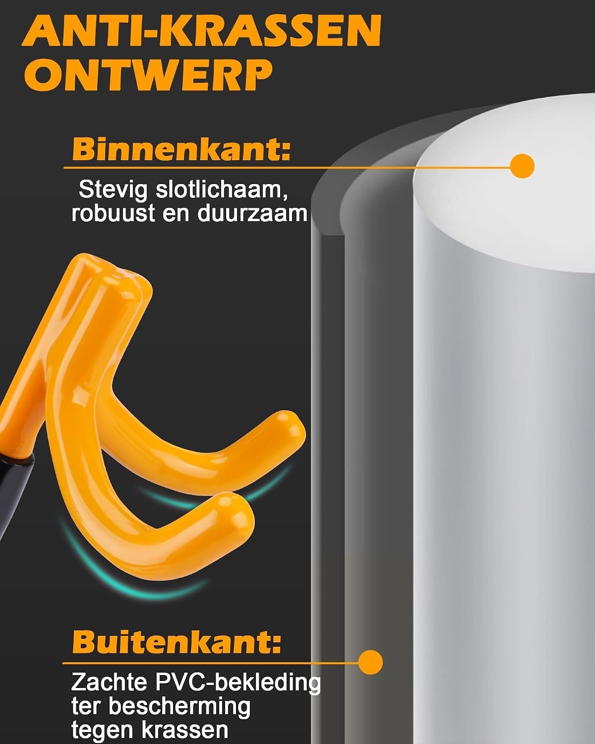 Universeel Stuurwielslot Geel - 57% Korting