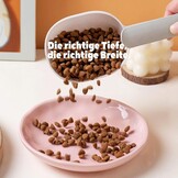 Keramische voerbakken voor katten, 6-delige set, pastelkleuren, platte kommen