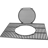 WELL GRILL 44,5 cm gietijzeren grillrooster met rond ingebouwde accessoires voor Weber Spirit I & II E/S 310 320 330 serie, Spirit 700, Genesis 1000-3500, Platinum B/C, Weber Gourmet BBQ Roostsysteem,