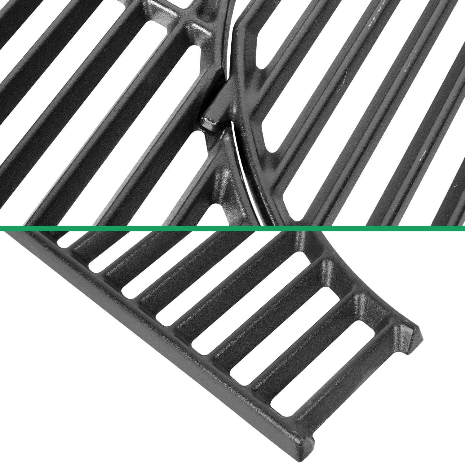 WELL GRILL 44,5 cm gietijzeren grillrooster met rond ingebouwde accessoires voor Weber Spirit I & II E/S 310 320 330 serie, Spirit 700, Genesis 1000-3500, Platinum B/C, Weber Gourmet BBQ Roostsysteem,