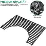 WELL GRILL 44,5 cm gietijzeren grillrooster met rond ingebouwde accessoires voor Weber Spirit I & II E/S 310 320 330 serie, Spirit 700, Genesis 1000-3500, Platinum B/C, Weber Gourmet BBQ Roostsysteem,