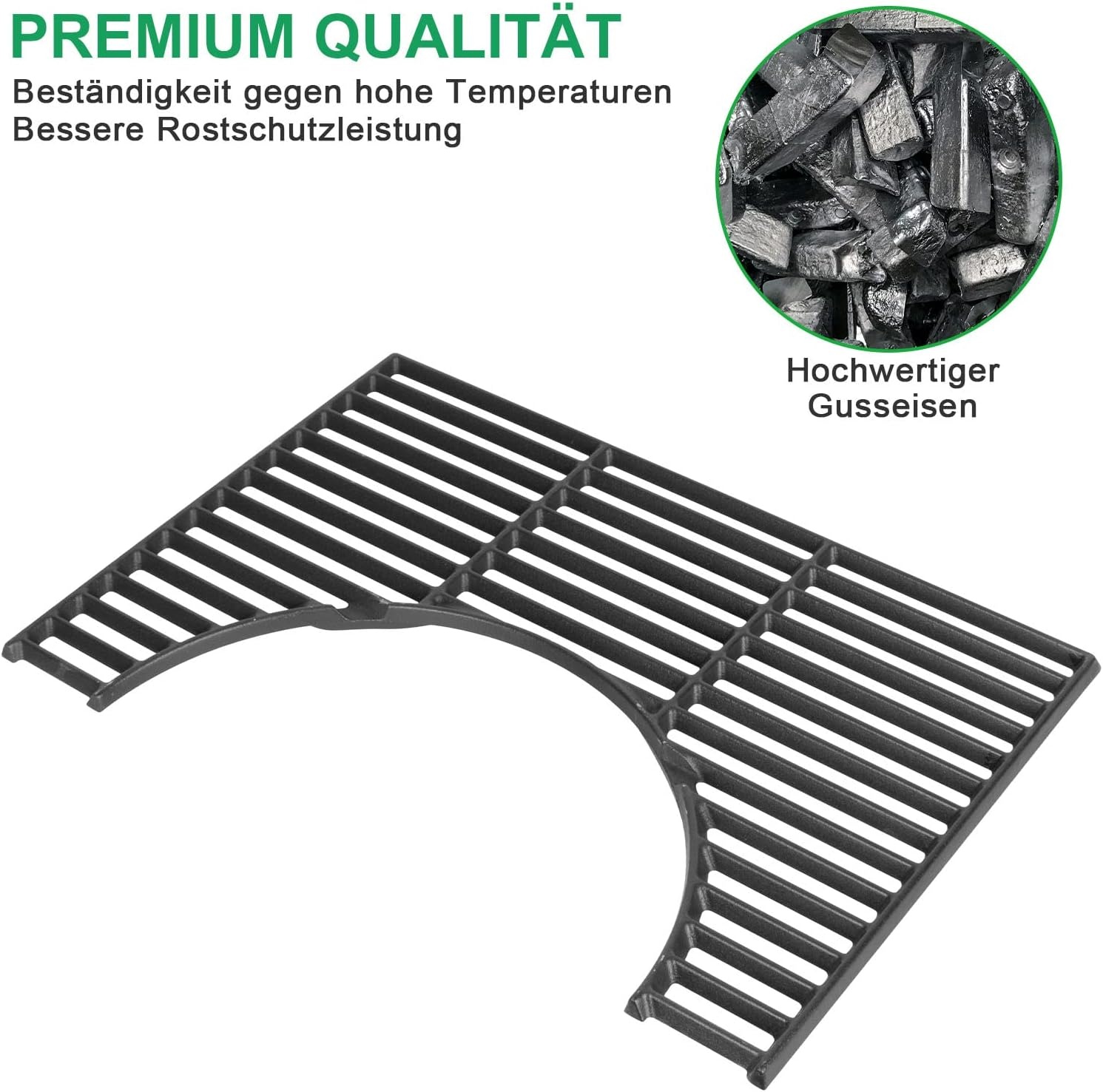 WELL GRILL 44,5 cm gietijzeren grillrooster met rond ingebouwde accessoires voor Weber Spirit I & II E/S 310 320 330 serie, Spirit 700, Genesis 1000-3500, Platinum B/C, Weber Gourmet BBQ Roostsysteem,
