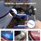 Uitgebreide deukverwijderingsset voor voertuigen, 2-in-1 glijhamer, verstelbare bruggentrekker, zeer nauwkeurige PDR-uitdeukstangen en complete accessoires voor lakvriendelijke
