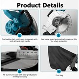 Kap- en verstekzaag voor Makita 18 V accu, professionele afkortzaag, metalen verstekzaag, tafelblad van gegoten aluminium, 0-45° schuine snede, zaagblad van Ø 210 mm (zonder accu)