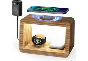 3-in-1 Draadloos Laadstation met Nachtlamp & Adapter (42% Korting)