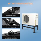 Cherbowing Warmtepomp, vloerstandaard, airconditioning, vloerconsole, airconditioningstandaard, frame tot 350 kg, 9000 - 60000 BTU GS 480, zwart