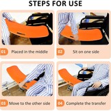 EXLECO Table Transfer 150 kg, Sliding Aid for Shower Chair Elderly, Transfer Patients from Wheelchairs to Bed, Car, for Sick Crane and Bath Seat Bath Adult Bath