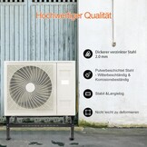 Cherbowing Warmtepomp, vloerstandaard, airconditioning, vloerconsole, airconditioningstandaard, frame tot 350 kg, 9000 - 60000 BTU GS 480, zwart