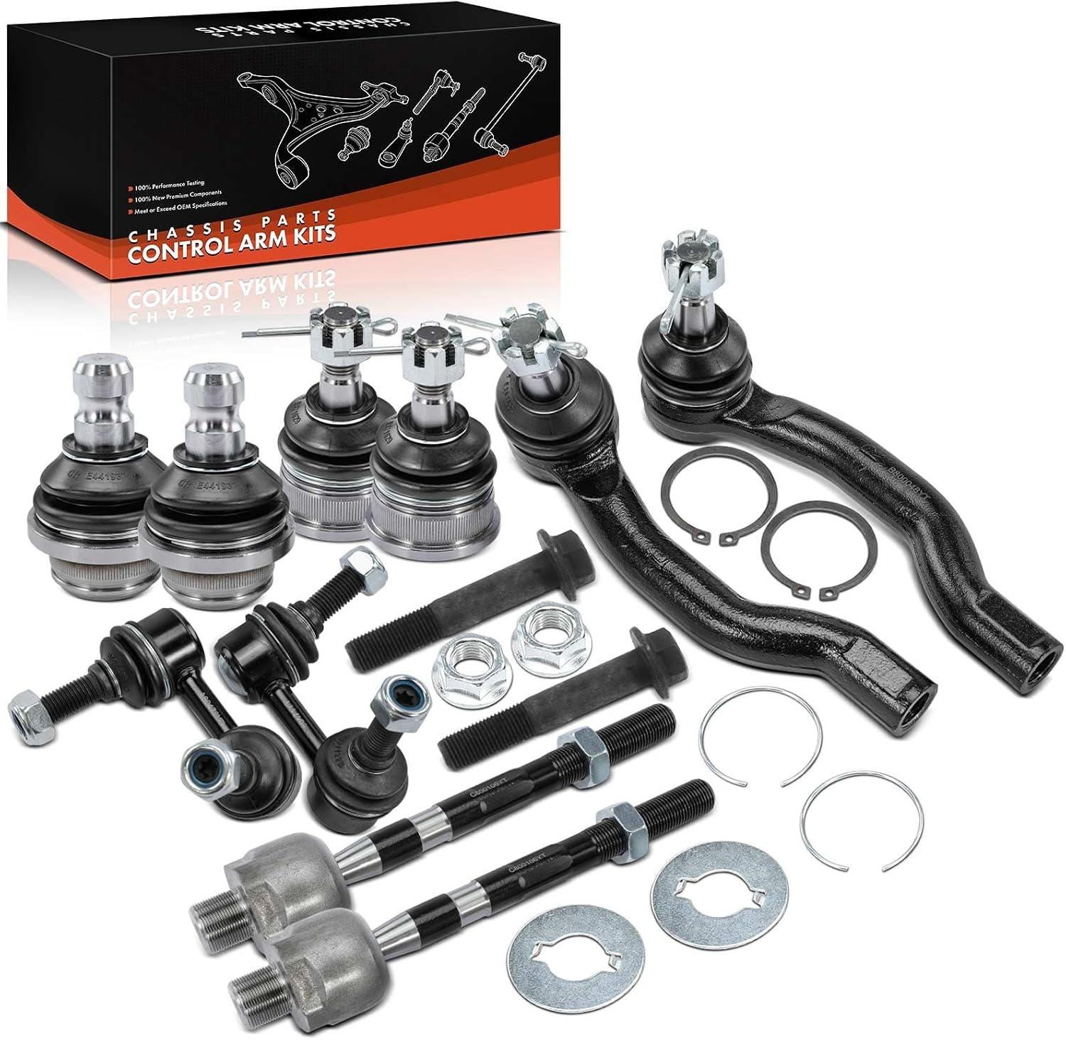 10-delige Draagarmset Voor & Achter Nissan NP300 Navara D40/Pathfinder III R51 - 58% Korting