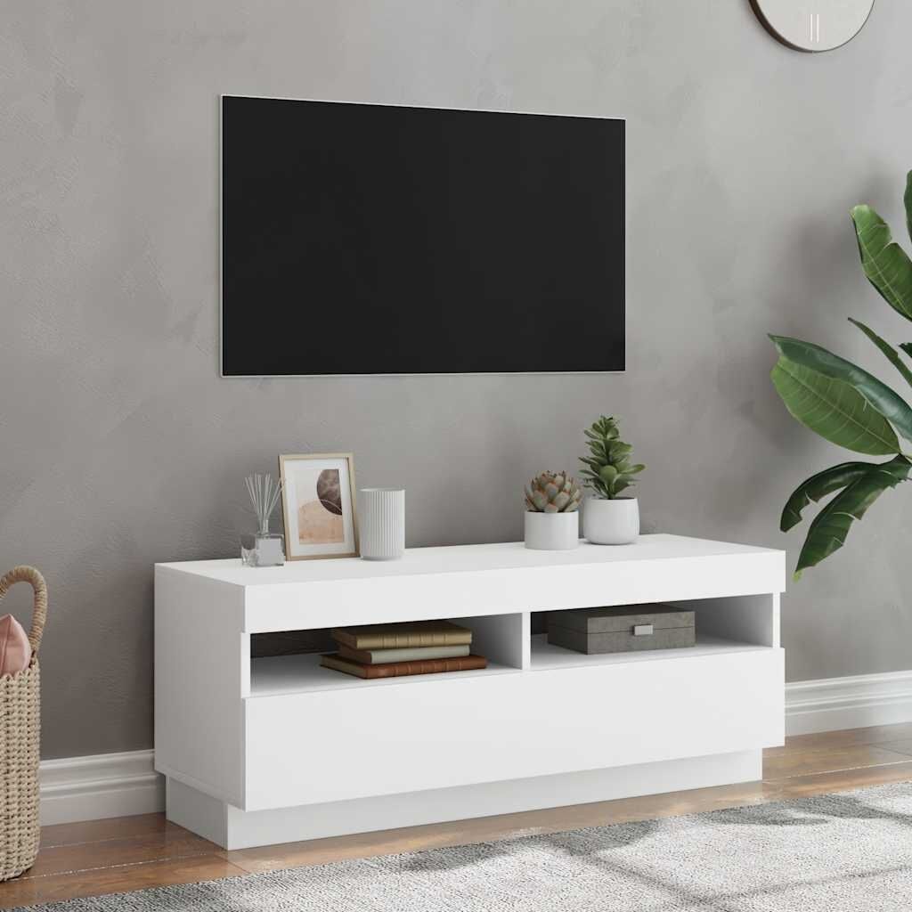 VidaXL TV-meubel Wit met LED 100cm - 66% Korting