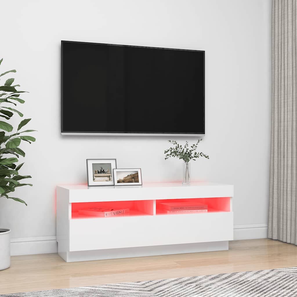 VidaXL TV-meubel Wit met LED 100cm - 66% Korting