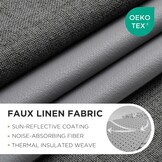 2x Grijze Verduisteringsgordijnen 117x183 cm - 100% Verduisterend met Linnenlook
