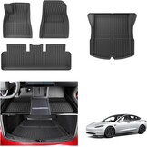 GAFAT Boot Mats + Floor Mats TPE All-Weather Interior Mats for Trunk and Floor, High Edge, Original 3D Scan, Pack of 4
