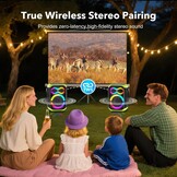 Draagbare Bluetooth-luidspreker met ledverlichting, modern design (zwart)