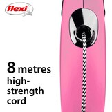 FLEXI - Nieuw Classic M 8M riemkoord roze max. 20 kg - (600.7746)