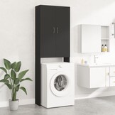 vidaXL Wasmachinekast 64x25,5x190 cm zwart