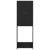 vidaXL Wasmachinekast 64x25,5x190 cm zwart