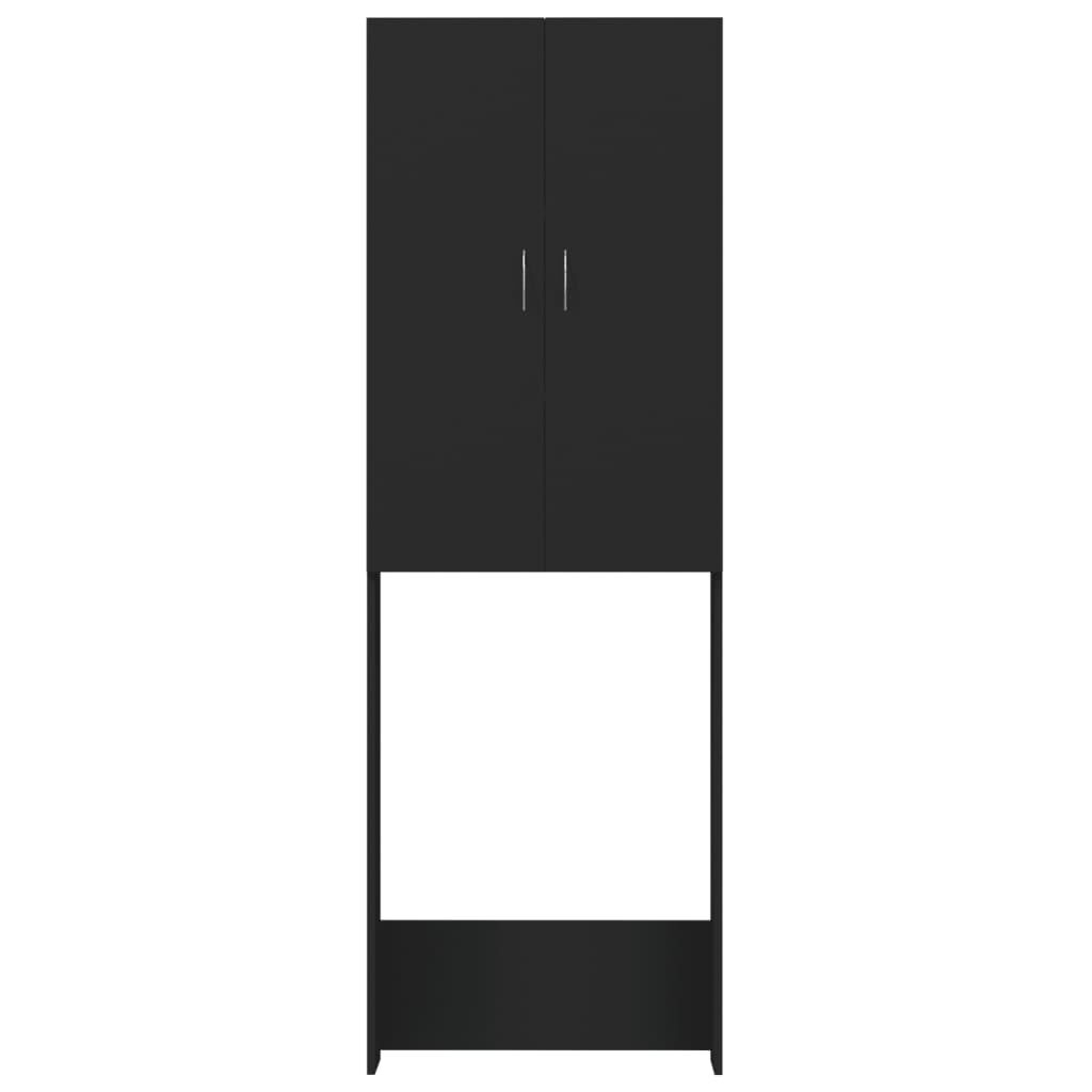 vidaXL Wasmachinekast 64x25,5x190 cm zwart