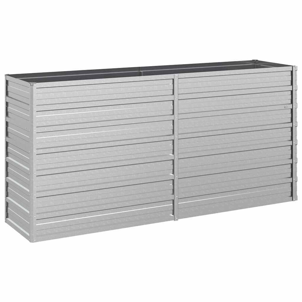 Verhoogde Plantenbak Staal Zilver - 160x40x77cm - 53% Korting