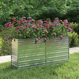 Verhoogde Plantenbak Staal Zilver - 160x40x77cm - 53% Korting