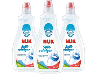 Babyflesreiniger NUK: 3x 500ml, Geurloos, pH-Neutraal & Enzymen | 45% Korting