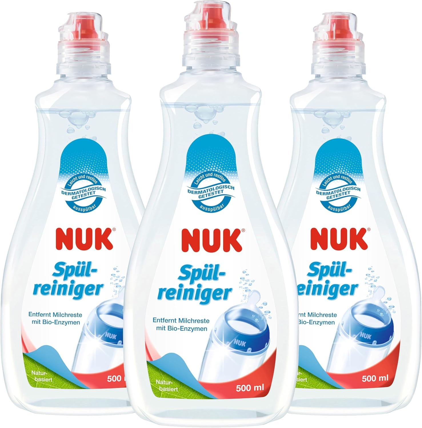 Babyflesreiniger NUK: 3x 500ml, Geurloos, pH-Neutraal & Enzymen | 45% Korting