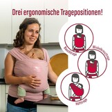 manduca Sling Babydrager van 100% Biologisch Katoen - Rose - One Size