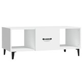 vidaXL Salontafel 102x50x40 cm Wit Bewerkt Hout & IJzer - 68% Korting