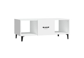 vidaXL Salontafel 102x50x40 cm Wit Bewerkt Hout & IJzer - 68% Korting