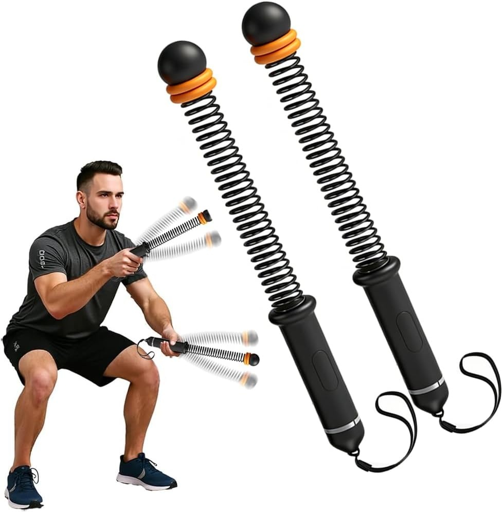 Draadloze Battle Ropes - Verstelbaar, Ruimtebesparend - Zwart 44 cm - 58% Korting