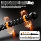 Draadloze Battle Ropes - Verstelbaar, Ruimtebesparend - Zwart 44 cm - 58% Korting