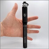 DACHS Fietspomp met Manometer - Compacte Handpomp voor Presta en Schrader - 21 cm - Zwart/Zilver