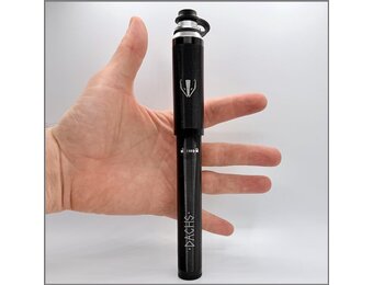 DACHS Fietspomp met Manometer - Compacte Handpomp voor Presta en Schrader - 21 cm - Zwart/Zilver