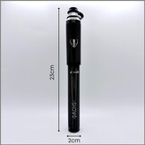 DACHS Fietspomp met Manometer - Compacte Handpomp voor Presta en Schrader - 21 cm - Zwart/Zilver