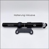 DACHS Fietspomp met Manometer - Compacte Handpomp voor Presta en Schrader - 21 cm - Zwart/Zilver