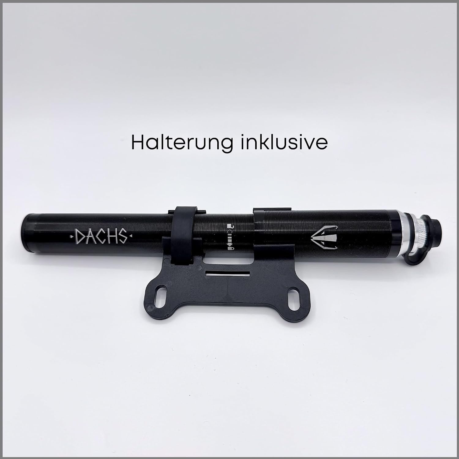 DACHS Fietspomp met Manometer - Compacte Handpomp voor Presta en Schrader - 21 cm - Zwart/Zilver