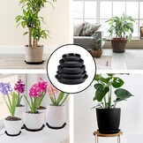 16x Plantenschotel Zwart Rond Kunststof 30cm - Duurzaam & UV-bestendig