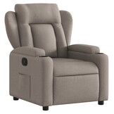 Verstelbare Fauteuil met Stoffen Bekleding - Taupe - 35% Korting!