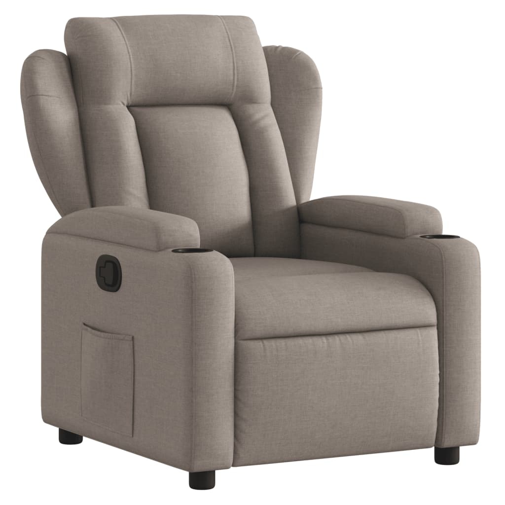 Verstelbare Fauteuil met Stoffen Bekleding - Taupe - 35% Korting!