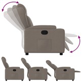 Verstelbare Fauteuil met Stoffen Bekleding - Taupe - 35% Korting!