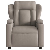 Verstelbare Fauteuil met Stoffen Bekleding - Taupe - 35% Korting!