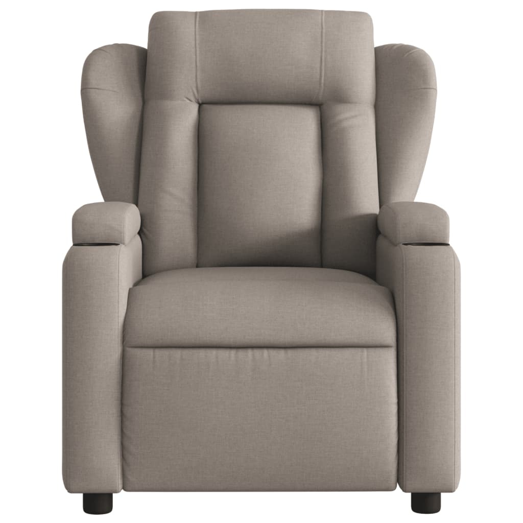 Verstelbare Fauteuil met Stoffen Bekleding - Taupe - 35% Korting!