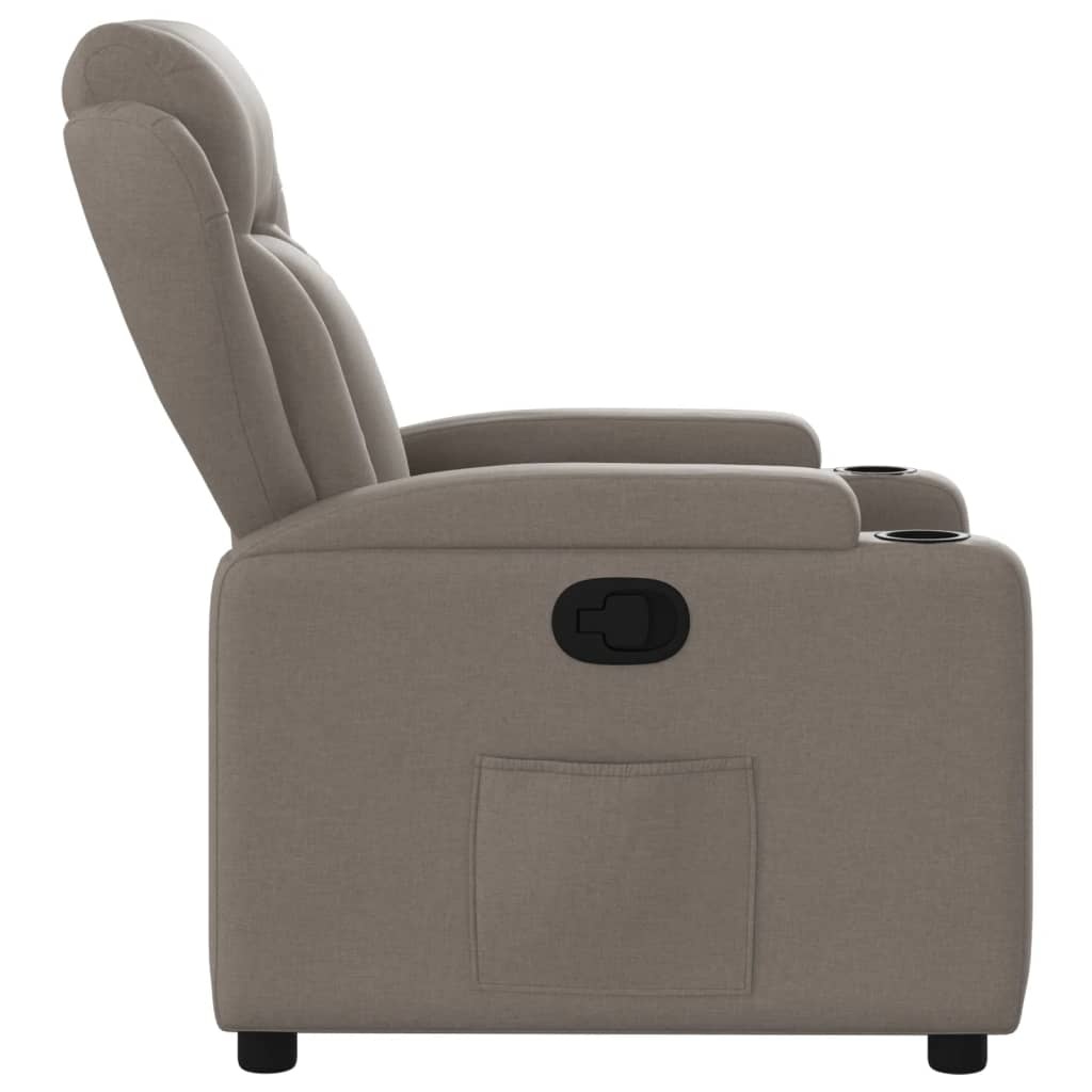 Verstelbare Fauteuil met Stoffen Bekleding - Taupe - 35% Korting!