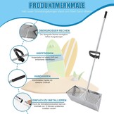 Strandzeef Roestvrijstaal met 138cm Steel & Afneembare Mand (-34%)