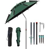 Strandparasol Ø 160cm: UPF 50+, 360° draaibaar, windbestendig (-33%)