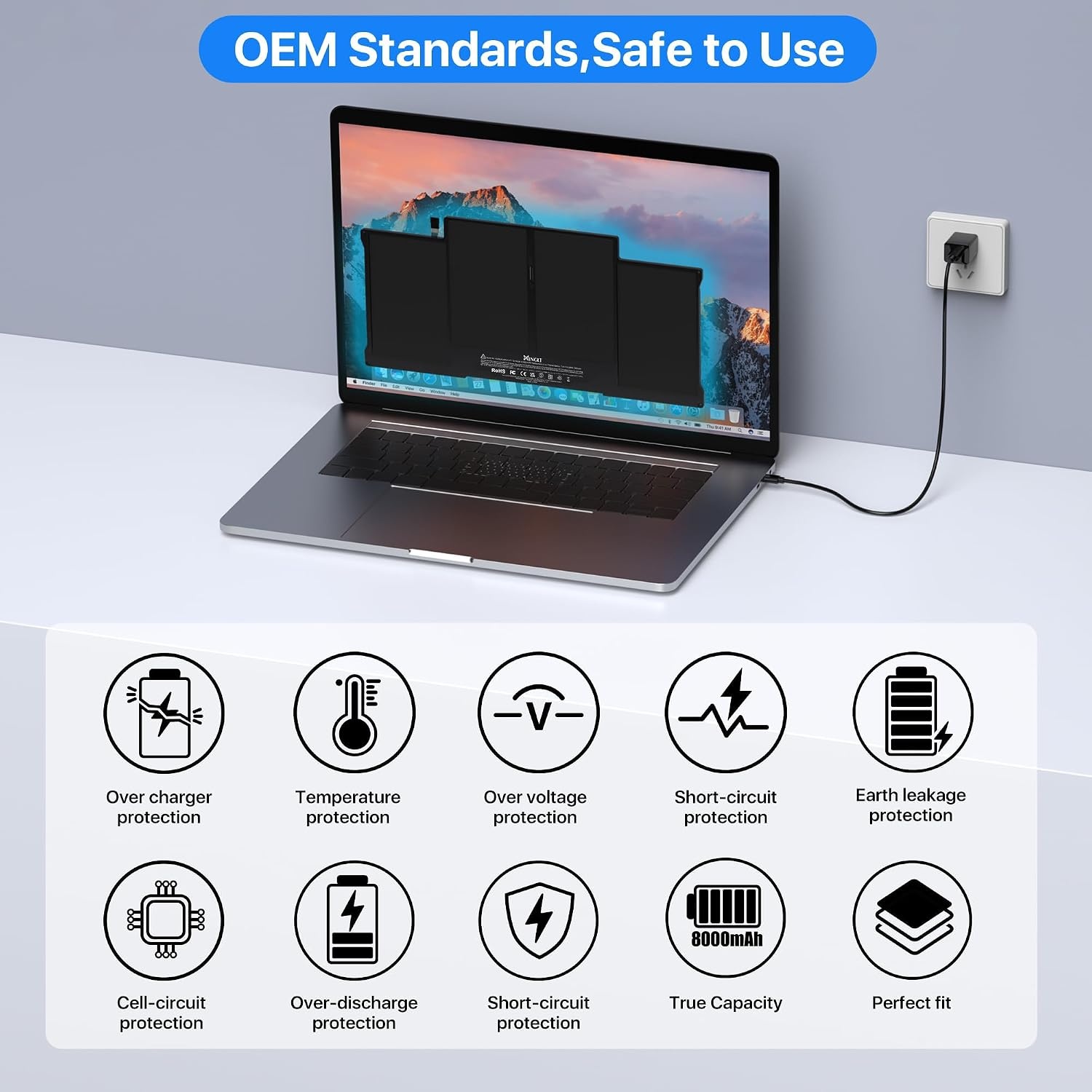Laptop Accu MacBook Air 13" (A1466/A1369) 7200mAh - 29% Korting