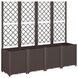 Plantenbak met Latwerk 160x40x140cm Bruin - 41% Korting!